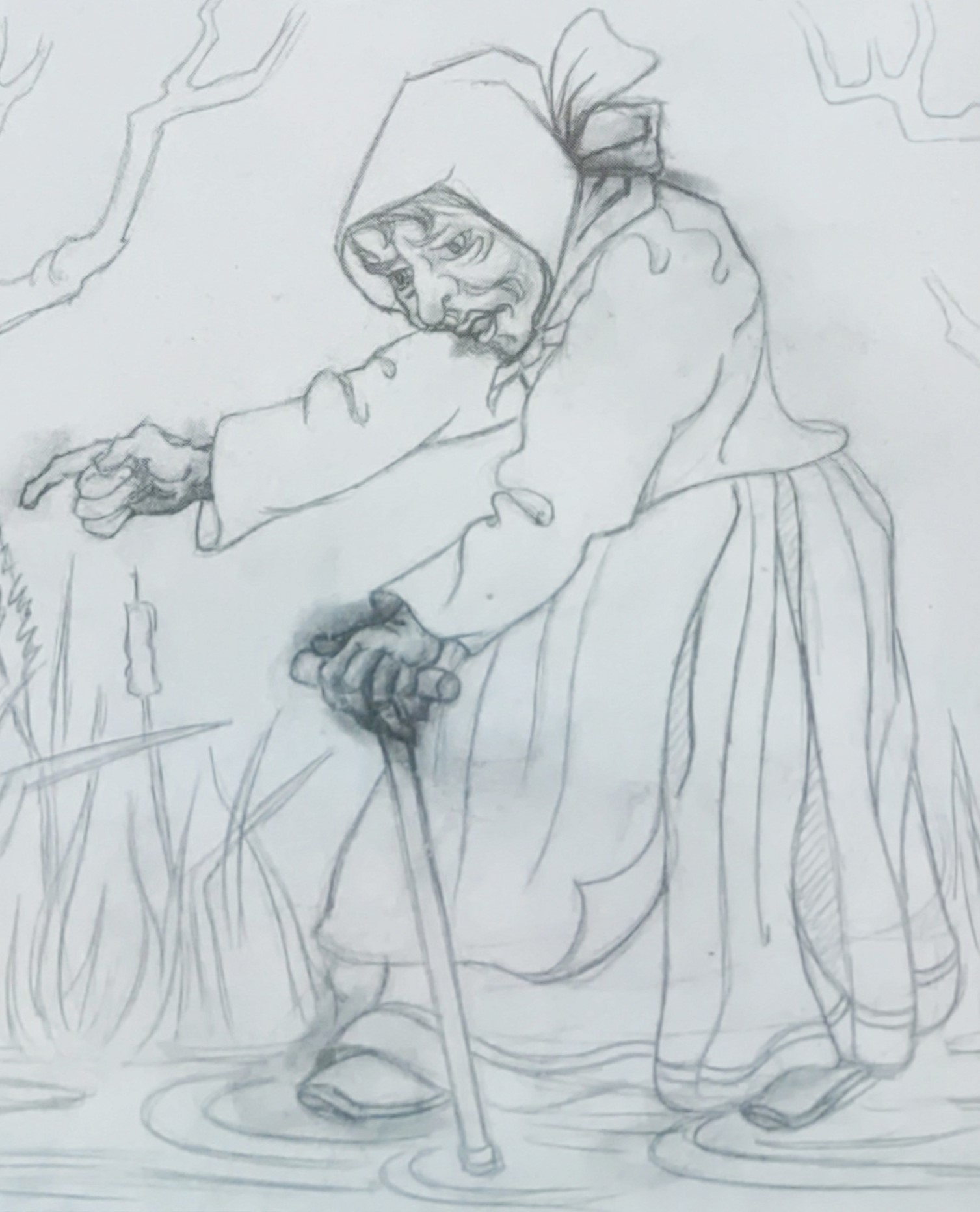 Tekening van Kiste Trui. 
